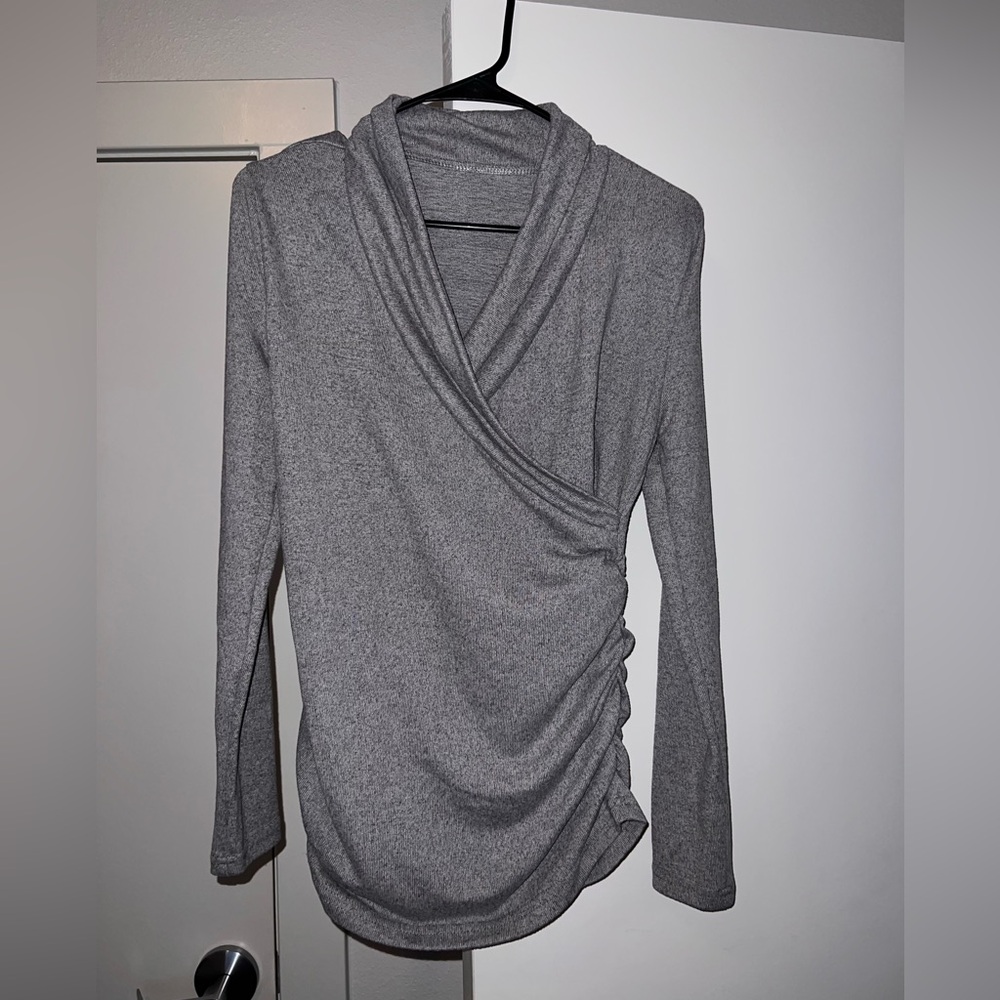 SHEIN Heather Gray Knit Top